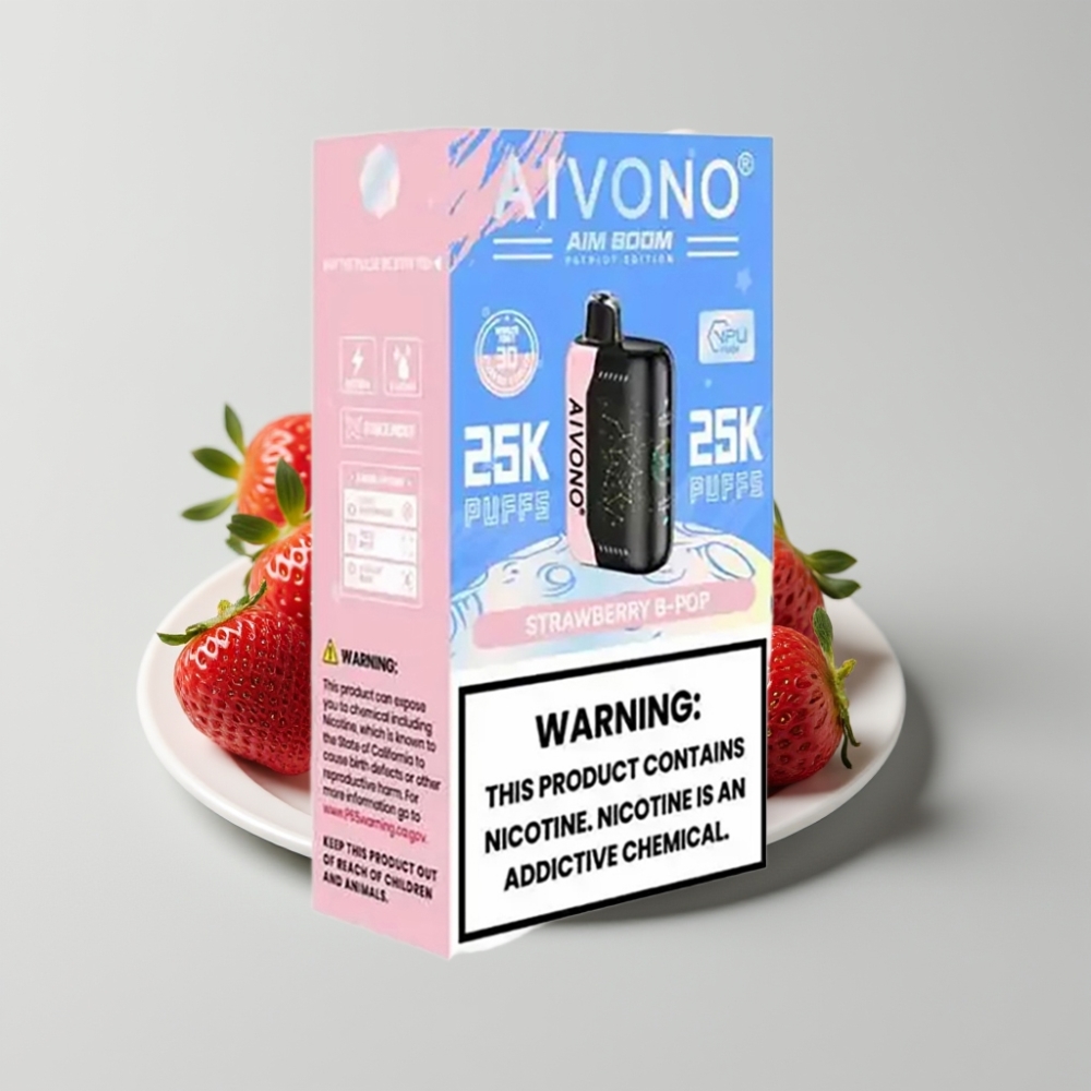 Aivono AIM BOOM 25000 Puffs 28ml Fresa B Pop 0%-5% Tipo-C 650mAh