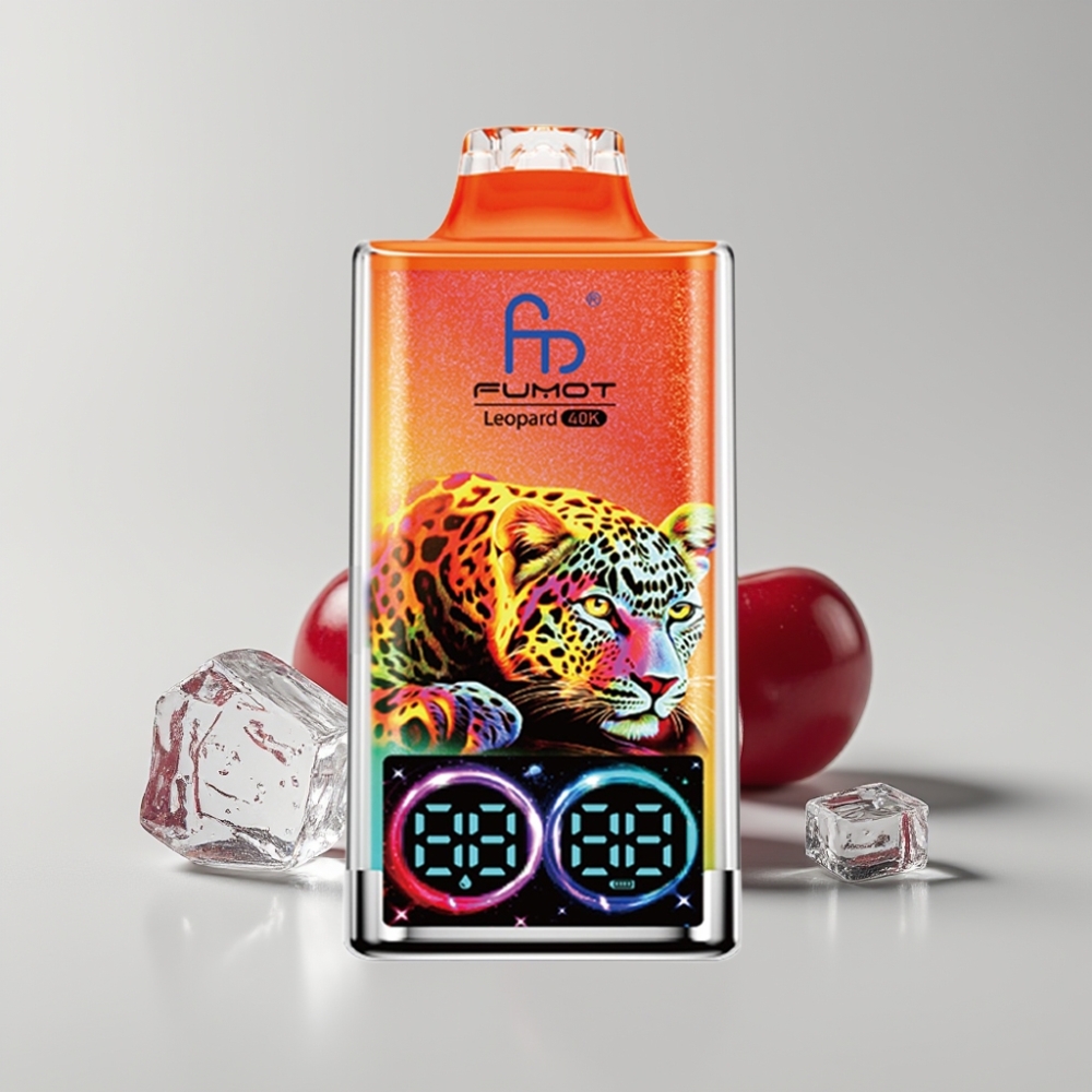 Fumot Leopard 40K Puffs 0%-5% Nicotina 700mAh Dual Mesh Tipo-C Cereza Hielo