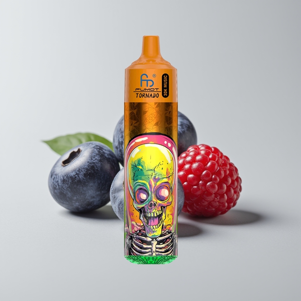 Fumot RandM Tornado 30000 Puffs 30mL 5% 1.0 Ohm Arándano Frambuesa