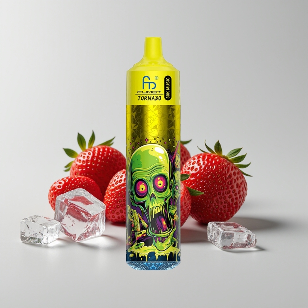 Fumot RandM Tornado 30000 Puffs 30mL Fresa Helada 5% LED 600mAh Recargable