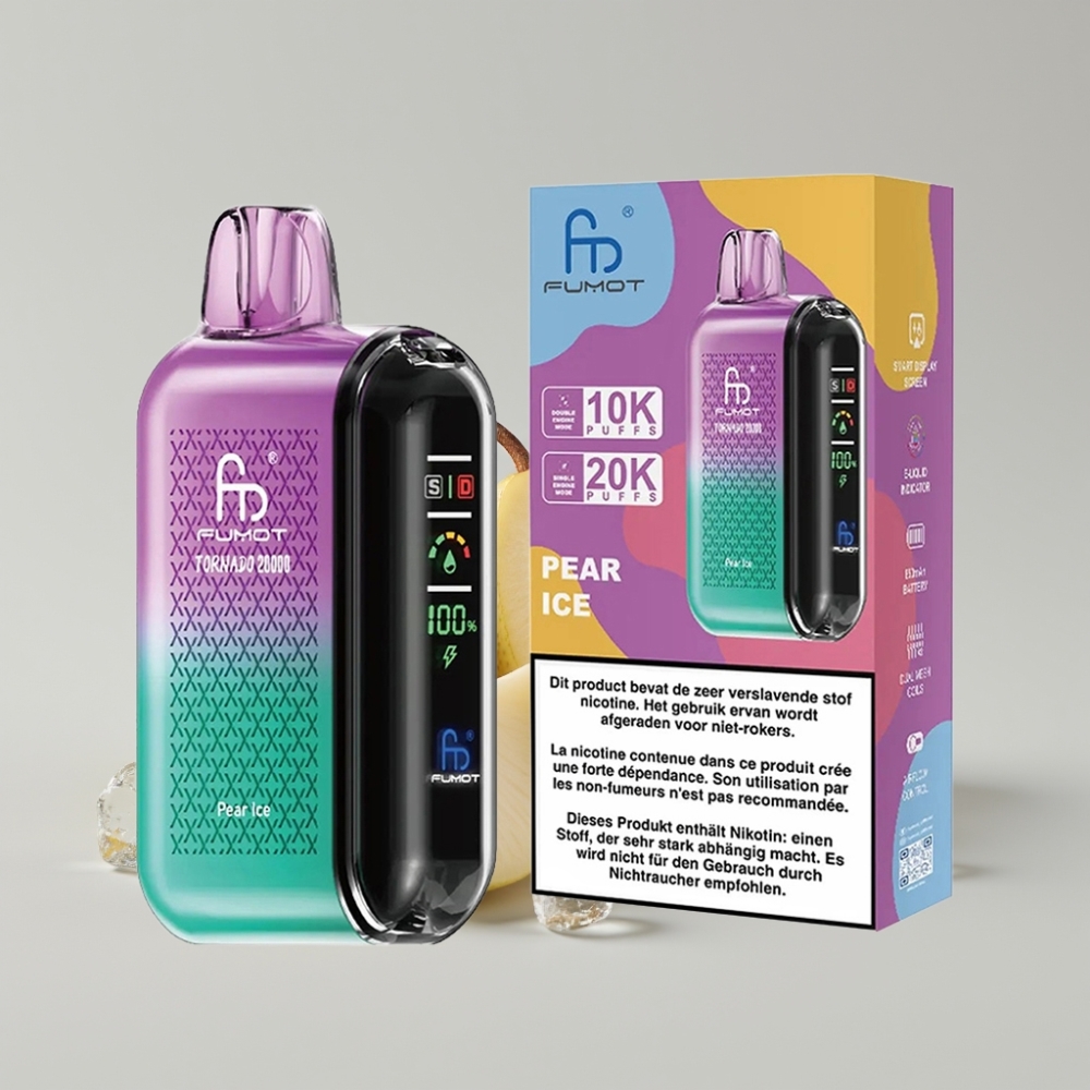 Fumot Tornado 20000 Puffs Doble Malla 20ml Pera Helada
