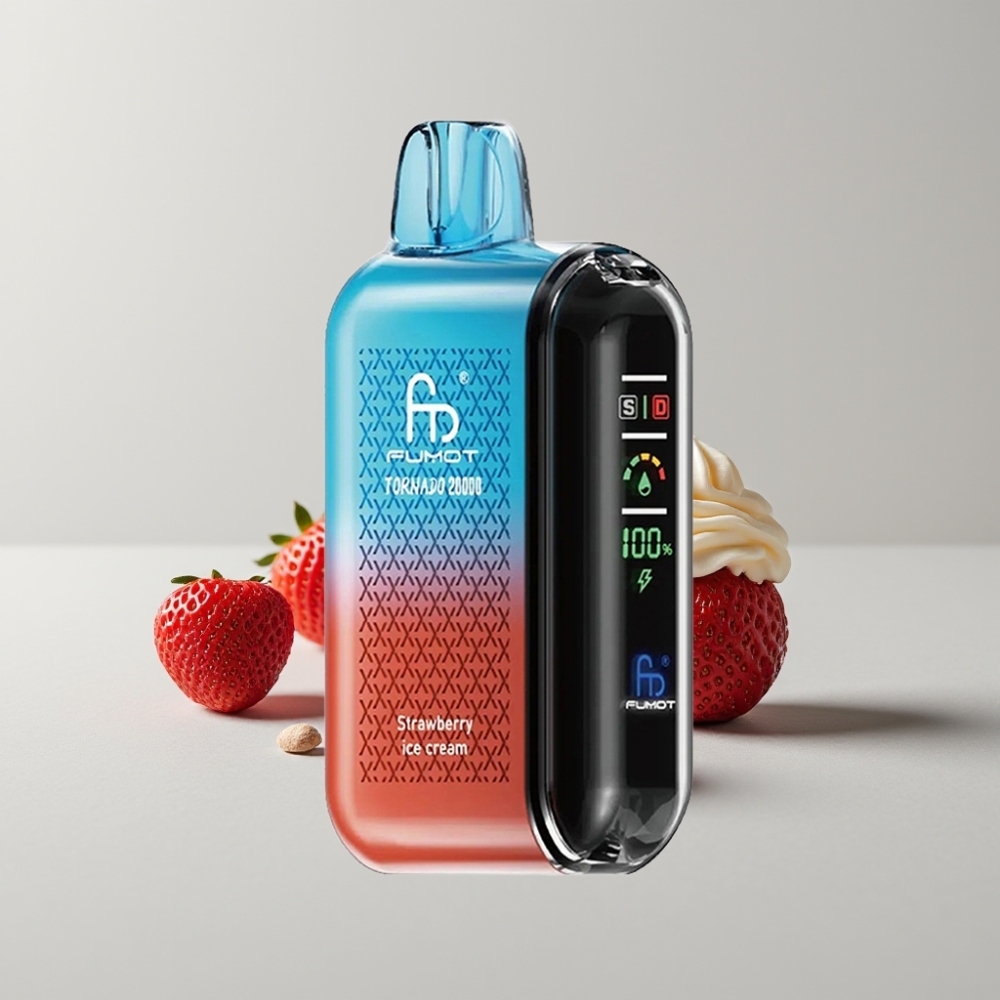 Fumot Tornado 20000 Puffs Dual Mesh Coil 20ml Fresa Helado