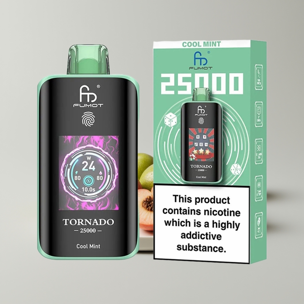 Fumot Tornado 25000 Puffs HD Screen Recargable 20ml Menta Refrescante