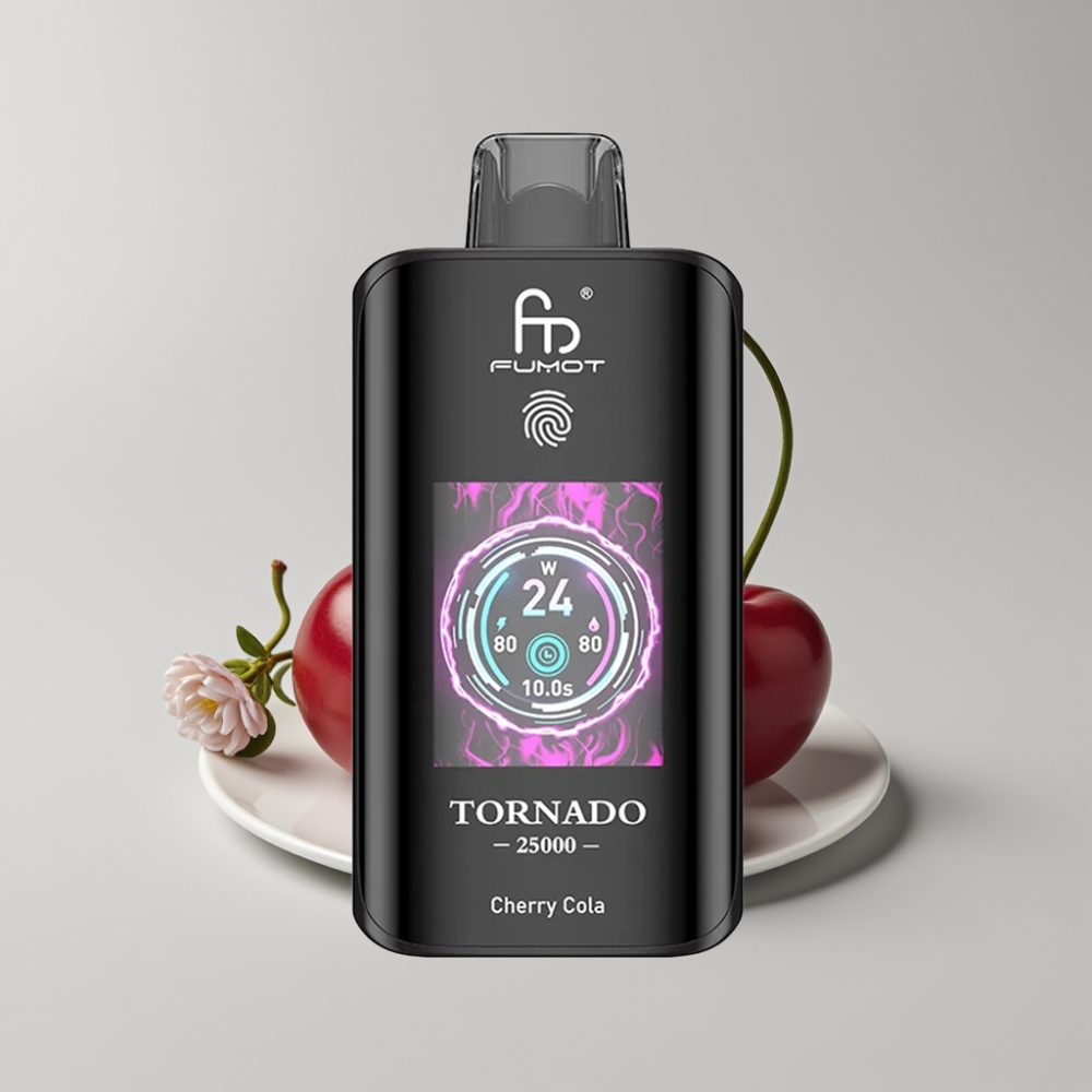 Fumot Tornado 25000 Puffs Pantalla HD Batería 700mAh Recargable Sabor Cereza Cola