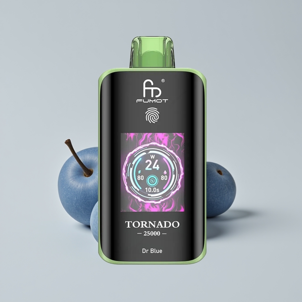 Fumot Tornado 25000 Puffs Pantalla HD Batería 700mAh Tipo-C Sabor Dr Blue