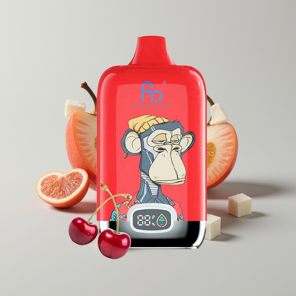 Fumot Tornado Digital Box 12000 Puffs Dispositivo Vape Desechable Sabor Helado con Batería Recargable 550mAh y Carga Tipo-C