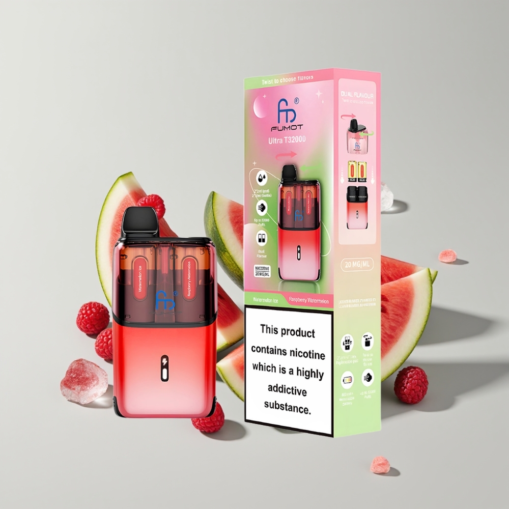 Fumot Ultra T32000 Disposable Vape 32000 Puffs Sandía Helada - Frambuesa Sandía 24ml Tipo-C