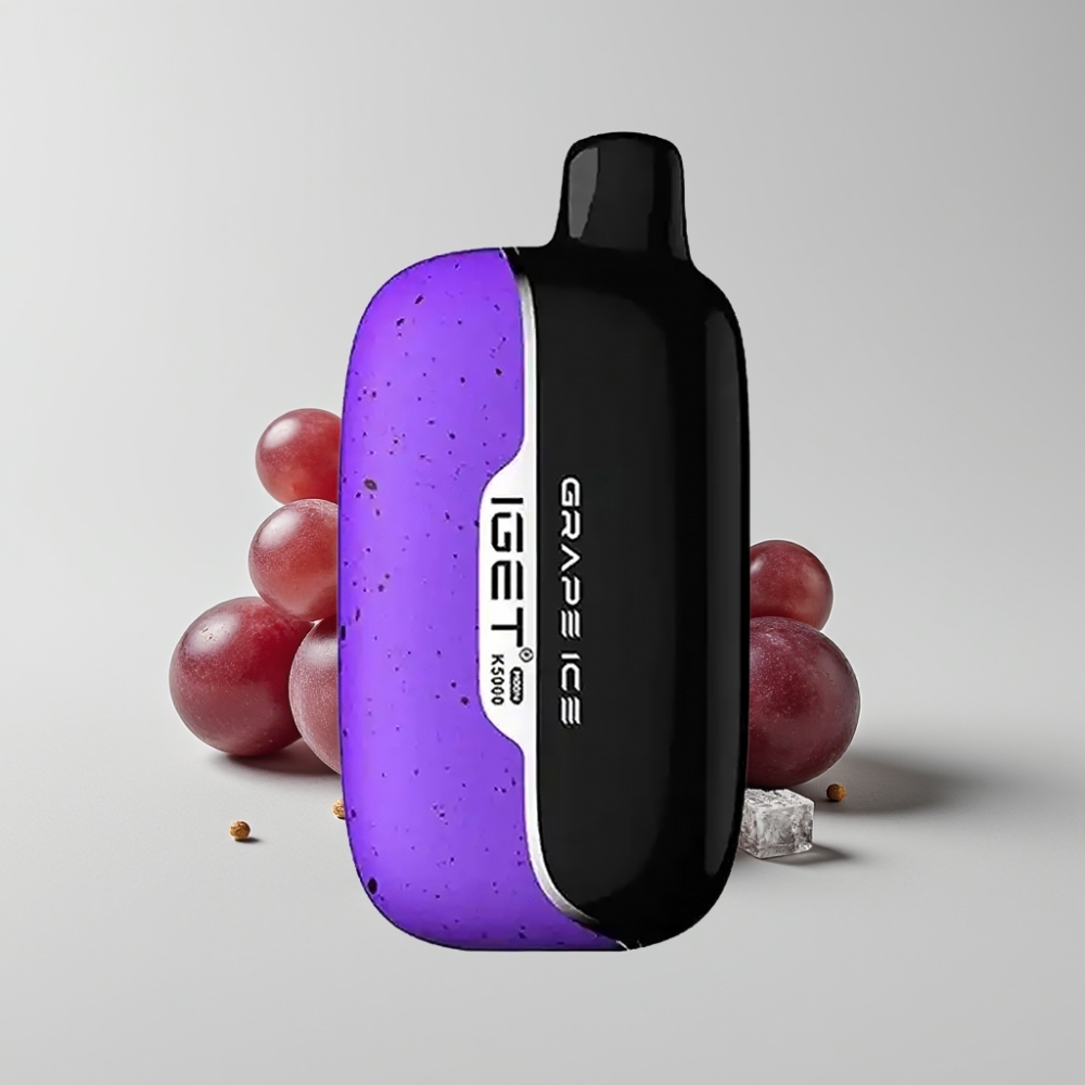 IGET Moon K5000 Puffs Desechable Uva Helada 81.5g PC 1.35 Ohm 49.5x25.3x99.4mm