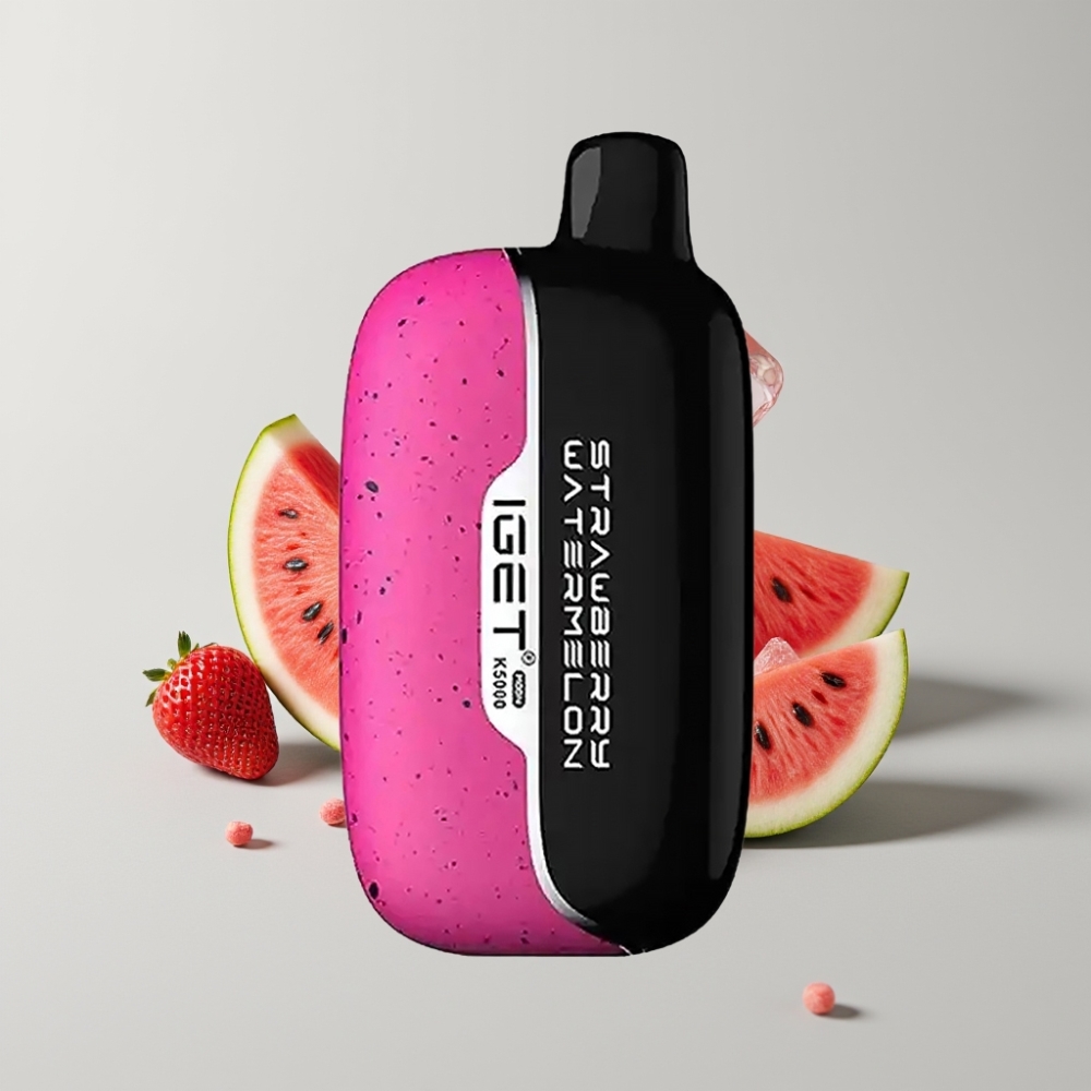 IGET Moon K5000 Puffs Disposable Vape Fresa Sandía Hielo – 81.5 g, 1.35 Ohm, 49.5x25.3x99.4 mm
