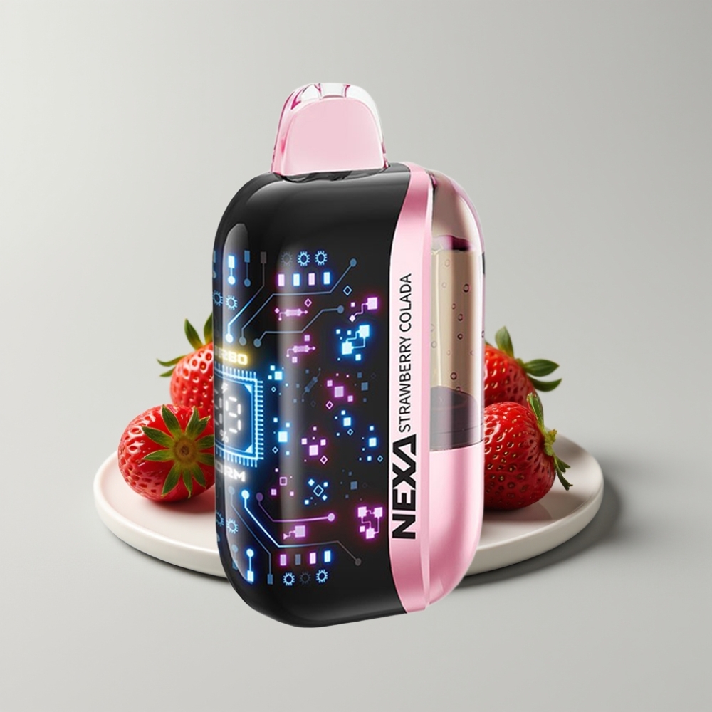 NEXA Ultra 50K Disposable Vape 20ml Fresa Colada Pantalla 3D Tipo C