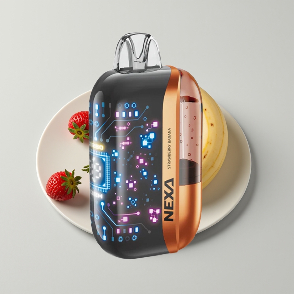 NEXA Ultra 50K Disposable Vape 20ml Fresa Plátano Pantalla 3D Tipo-C