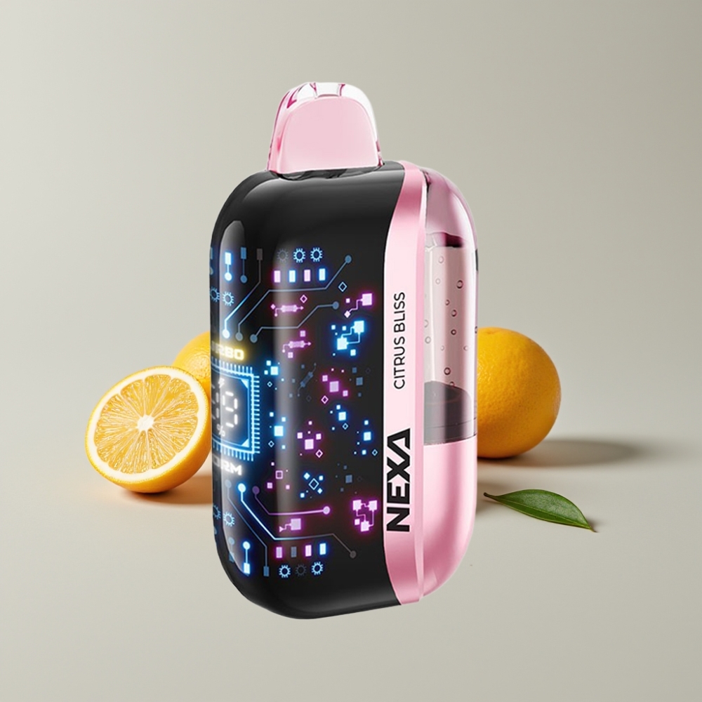 NEXA Ultra 50K Disposable Vape 20ml Pantalla Curva 3D Felicidad Cítrica