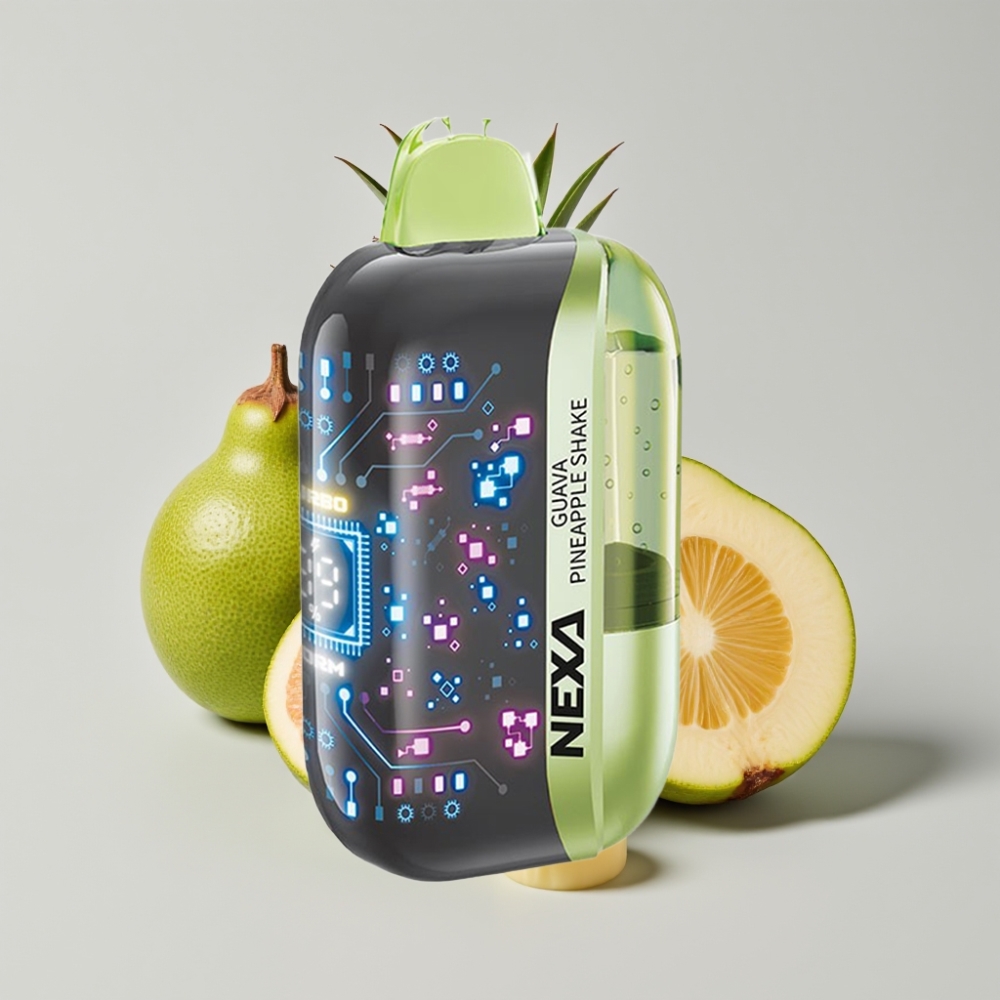 NEXA Ultra 50K Disposable Vape 20ml Pantalla Curva 3D Tipo-C Batido de Guayaba Piña