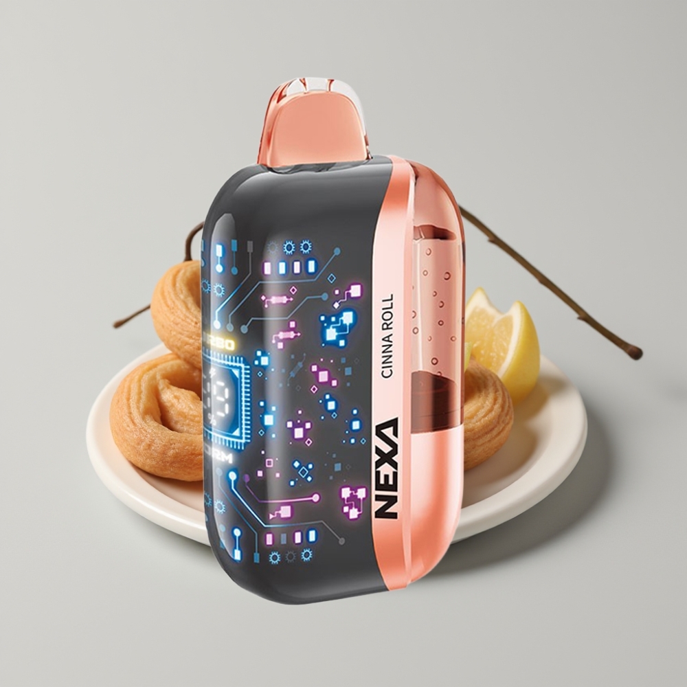 NEXA Ultra 50K Disposable Vape Canela Rollo 20ml 5% 0.9ohm Pantalla Curva 3D