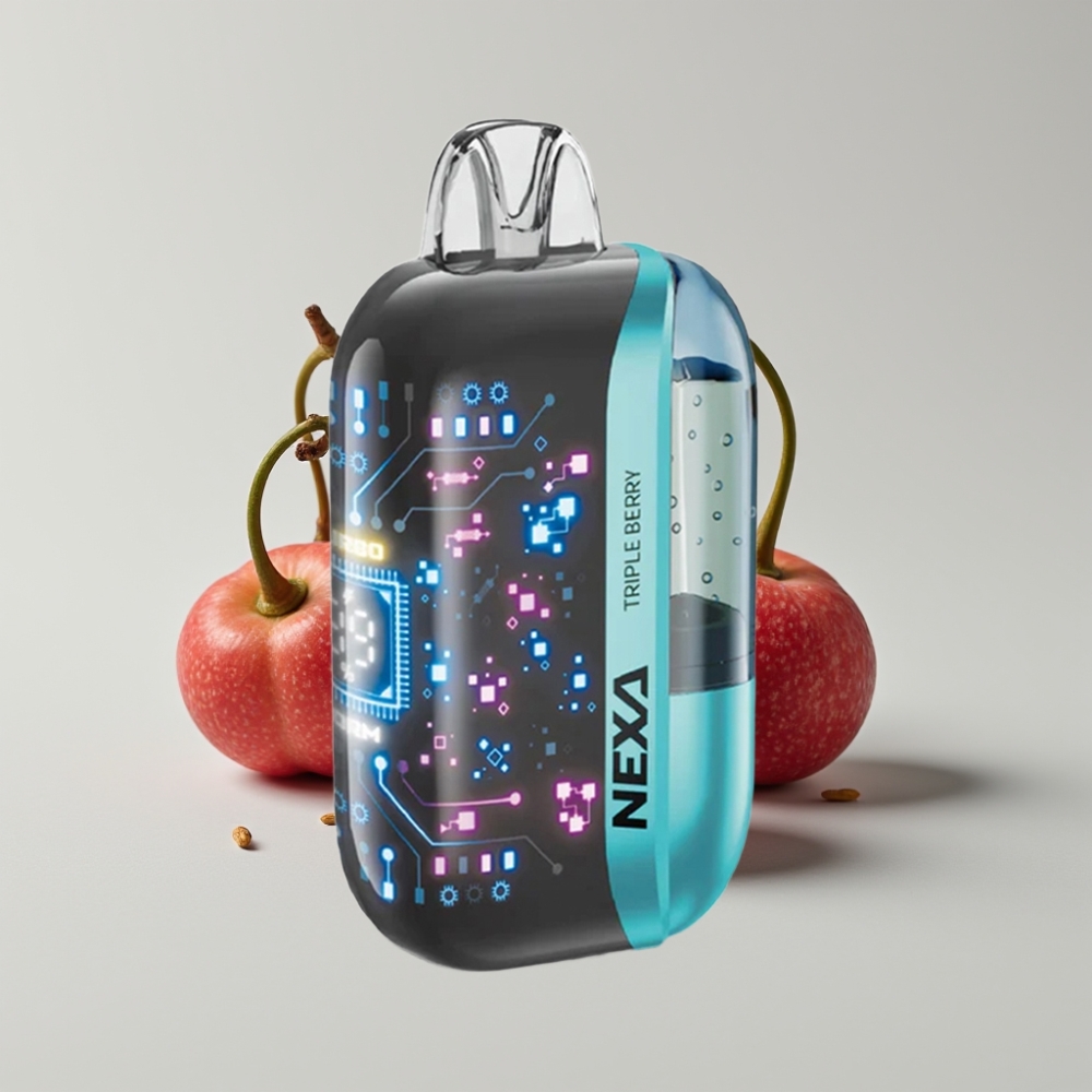 NEXA Ultra 50K Disposable Vape Triple Berry 20ml 5% Nicotina Pantalla 3D Tipo-C