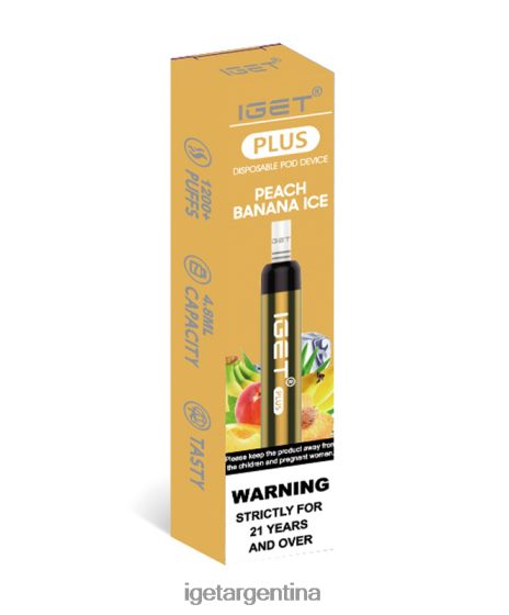IGET Vape Shop tengo más hielo de plátano y durazno J60FFH36