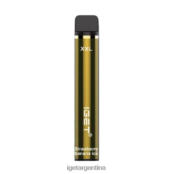 IGET Vape Online xxl 1800 inhalaciones hielo de fresa y plátano J60FFH364