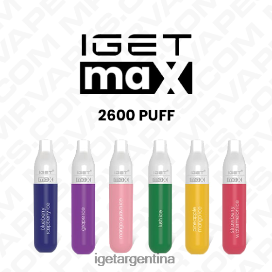 IGET Bar Shop Vape desechable max al por mayor (2300 inhalaciones)J60FFH622