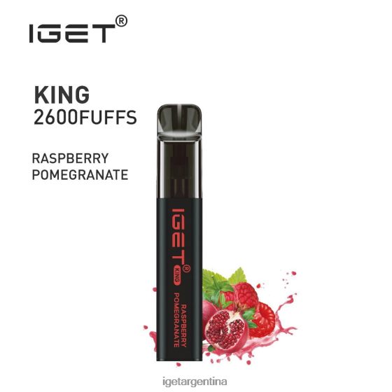 IGET Vape Argentina rey - 2600 inhalaciones granada frambuesa J60FFH594
