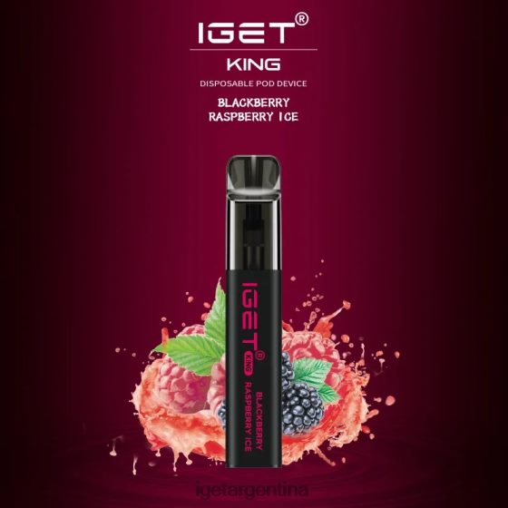IGET Vape rey - 2600 inhalaciones hielo de frambuesa y mora J60FFH636