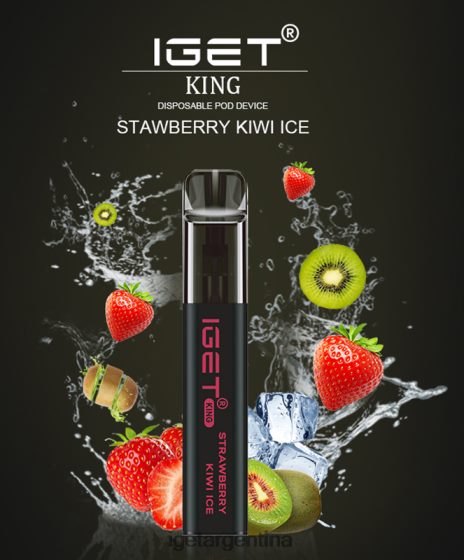 IGET Vape Online rey - 2600 inhalaciones hielo de fresa y kiwi J60FFH598