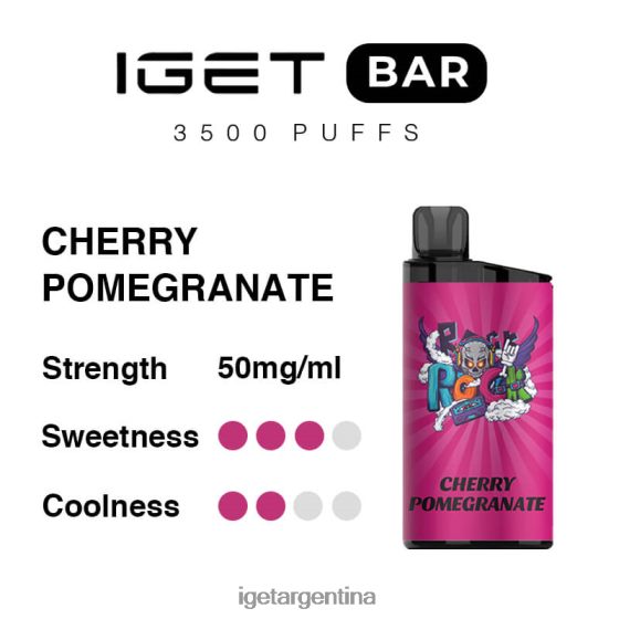 IGET Bar barra 3500 inhalaciones granada cereza J60FFH291