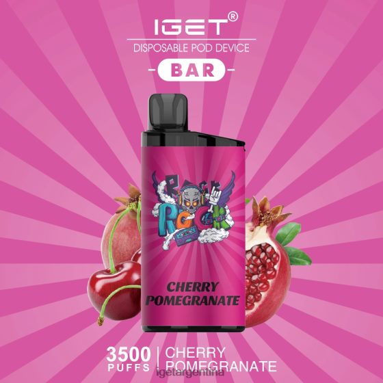 IGET Vape Online barra - 3500 inhalaciones granada cereza J60FFH578