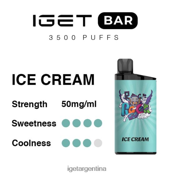 IGET Vape Online barra 3500 inhalaciones helado J60FFH294