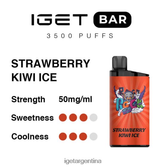 IGET Online barra 3500 inhalaciones hielo de fresa y kiwi J60FFH303