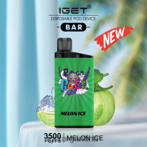 IGET Vape Online barra - 3500 inhalaciones hielo de melón J60FFH448