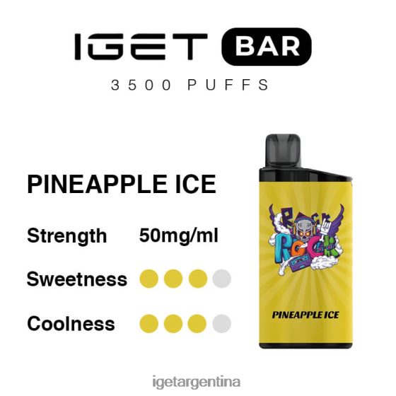 IGET Vape Online barra 3500 inhalaciones hielo de piña J60FFH284