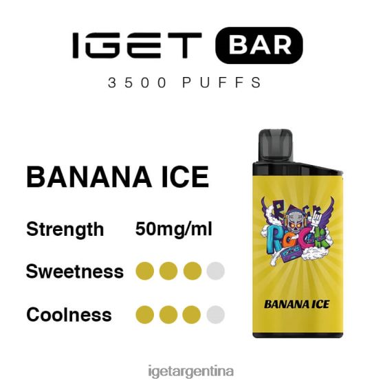 IGET Vape barra 3500 inhalaciones hielo de plátano J60FFH282