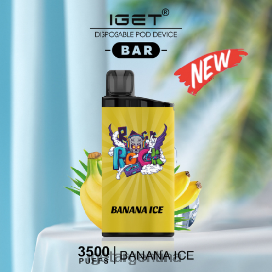 IGET Bar Online barra - 3500 inhalaciones hielo de plátano J60FFH469