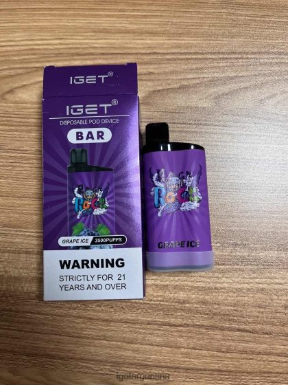 IGET Vape Argentina barra 3500 inhalaciones hielo de uva J60FFH300