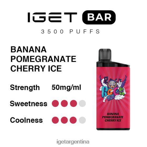 IGET Bar Online barra 3500 inhalaciones plátano granada cereza hielo J60FFH295