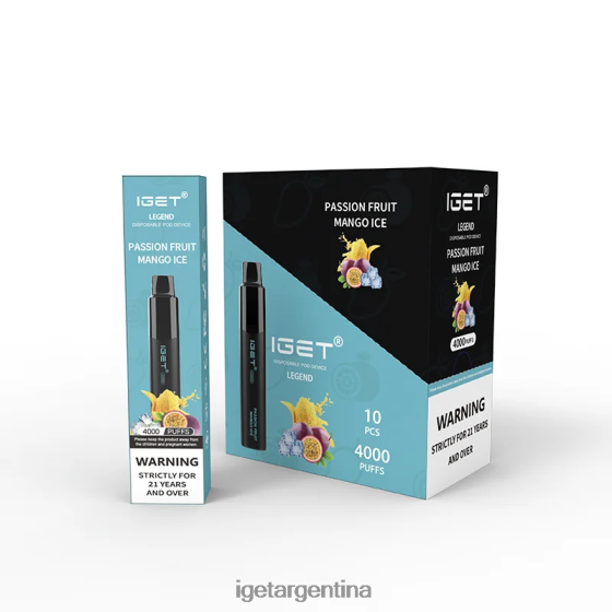 IGET Vape Legend 4000 bocanadas. hielo de mango y maracuyá J60FFH342