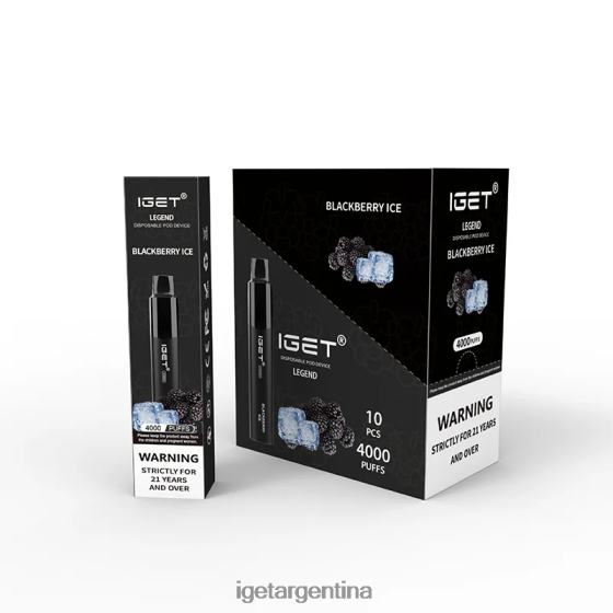 IGET Vape Online Legend 4000 bocanadas. hielo de mora J60FFH324
