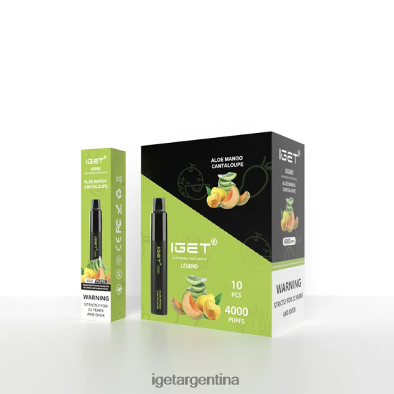 IGET Vape Shop Legend 4000 bocanadas. melón de mango y aloe J60FFH346