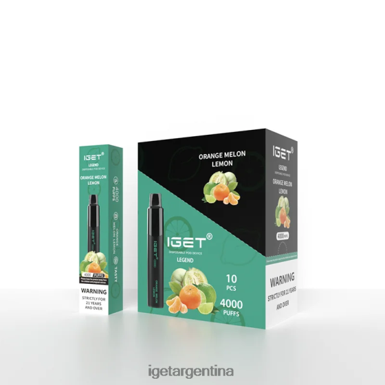 IGET Bar Online Legend 4000 bocanadas. naranja melón limón J60FFH335