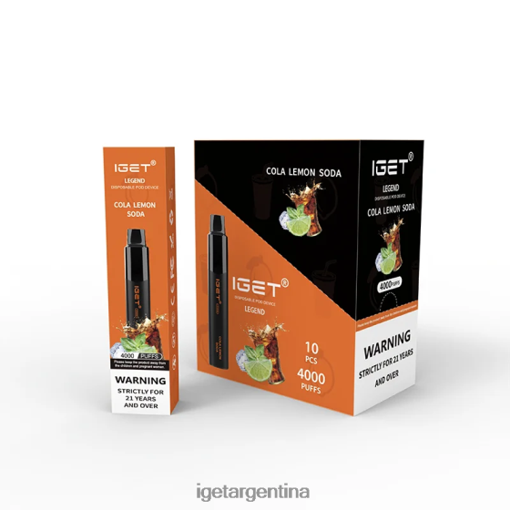 IGET Sale Legend 4000 bocanadas. refresco de cola y limón J60FFH349