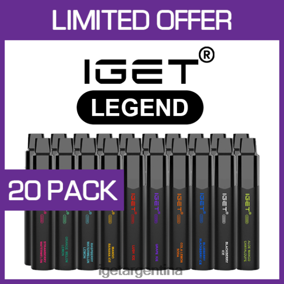 IGET Bar Shop legend - 4000 inhalaciones - paquete de 20J60FFH532