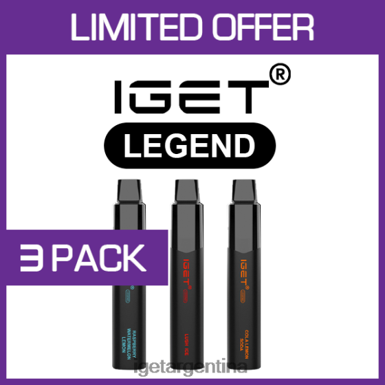 IGET Vape legend - 4000 inhalaciones - paquete de 3J60FFH516
