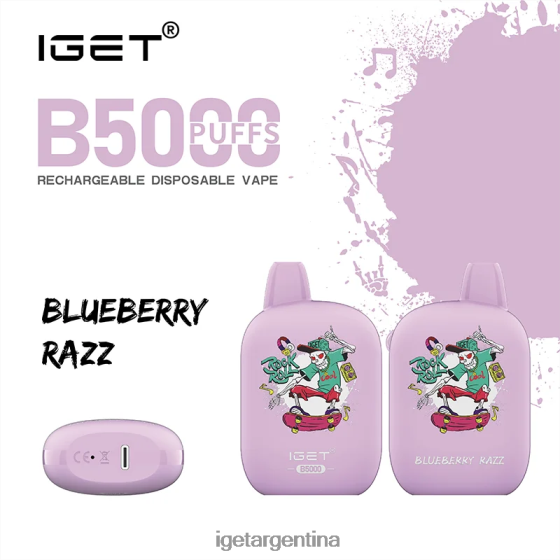 IGET Vape Argentina obtener b5000 razz de arándanos J60FFH310