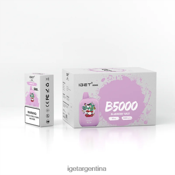 IGET Vape Argentina obtener b5000 razz de arándanos J60FFH310