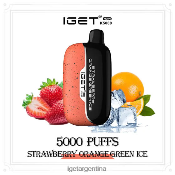 IGET Vape luna 5000 inhalaciones fresa naranja verde hielo J60FFH222