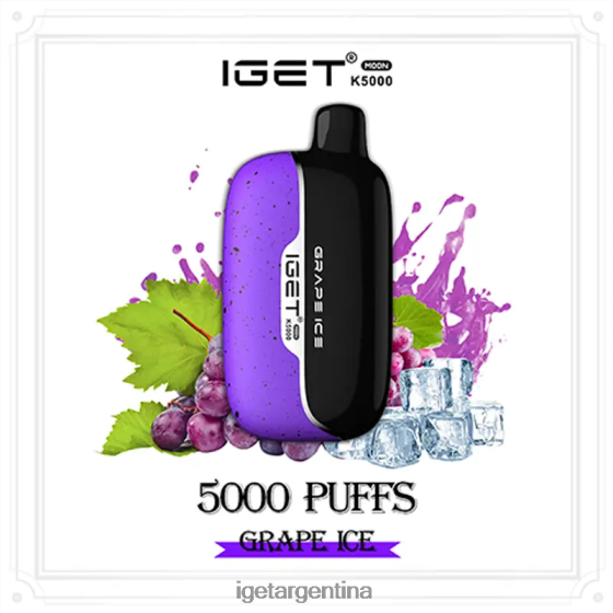 IGET Vape Online luna 5000 inhalaciones hielo de uva J60FFH214