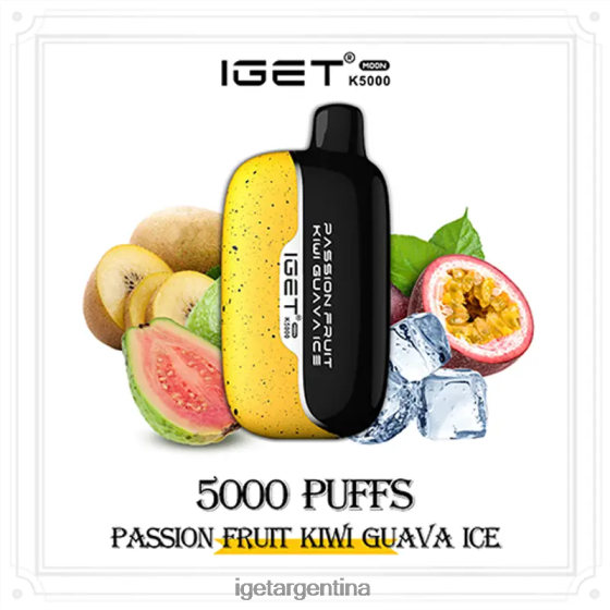 IGET Vape luna 5000 inhalaciones maracuyá kiwi hielo de guayaba J60FFH212