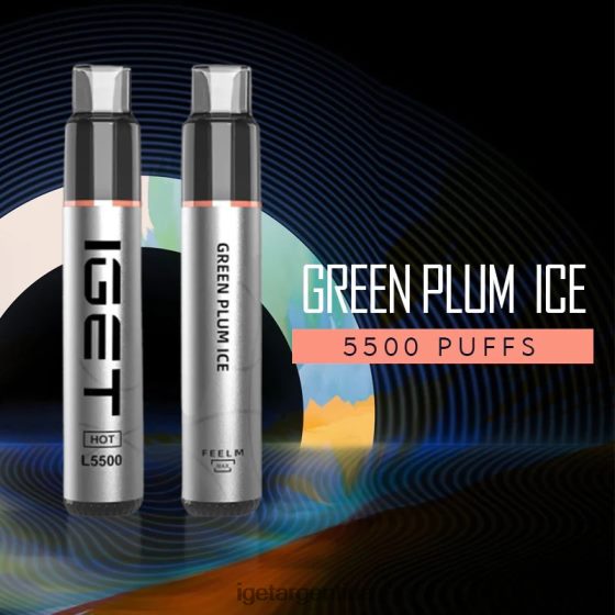 IGET Vape Online Me calenté - 5500 inhalaciones hielo de ciruela verde J60FFH538