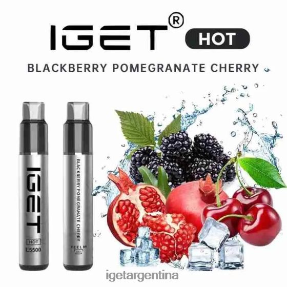 IGET Vape Shop Me calenté - 5500 inhalaciones mora granada cereza J60FFH650