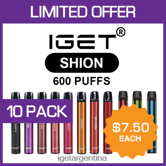 IGET Online shion - 600 inhalaciones - paquete de 10J60FFH507